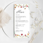 Menu Mariage fleur sauvage