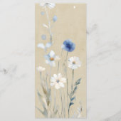 Menu Mariage fleur sauvage (Dos)