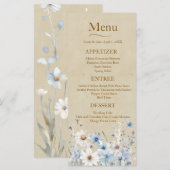 Menu Mariage fleur sauvage (Devant / Derrière)