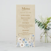 Menu Mariage fleur sauvage (Debout devant)