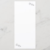 Menu Mariage fleur sauvage (Dos)