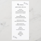 Menu Mariage fleur sauvage (Devant)