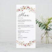 Menu Mariage fleur sauvage (Debout devant)