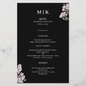 Menu Mariage fleur sauvage (Devant)