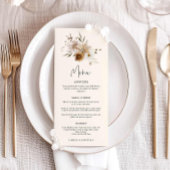 Menu Mariage Fleur sauvage Automne
