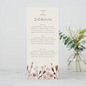 Menu Mariage Fleur sauvage Boho (Debout devant)