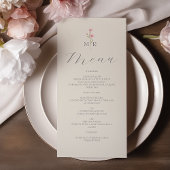 Menu Mariage Fleur sauvage Boho Chic