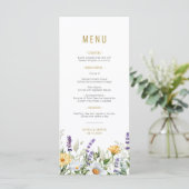 Menu Mariage Fleur sauvage Chamomile & Eucalyptus (Debout devant)