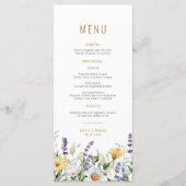 Menu Mariage Fleur sauvage Chamomile & Eucalyptus (Devant)