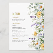 Menu Mariage Fleur sauvage Chamomile & Eucalyptus (Devant)