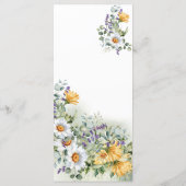 Menu Mariage Fleur sauvage coloré (Dos)