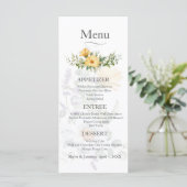 Menu Mariage Fleur sauvage coloré (Debout devant)
