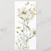 Menu Mariage Fleur sauvage Daisy (Dos)