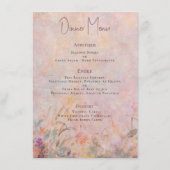 Menu Mariage fleur sauvage d'aquarelle (Dos)