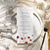 Menu Mariage Fleur sauvage d'automne