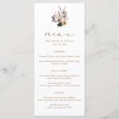 Menu Mariage Fleur sauvage d'automne (Devant)