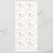 Menu Mariage Fleur sauvage de couronne de printemps (Dos)