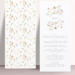 Menu Mariage Fleur sauvage de couronne de printemps<br><div class="desc">menu mince pour correspondre à la collection *si vous voulez plus d'options papier cette conception peut être transférée à un programme mince *ou pour plus d'aide contactez-moi</div>