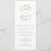 Menu Mariage Fleur sauvage de couronne de printemps (Devant)