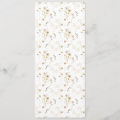 Menu Mariage Fleur sauvage de couronne de printemps (Dos)