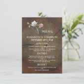 Menu Mariage fleur sauvage en chêne (Debout devant)