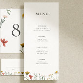 Menu Mariage Fleur sauvage Leander