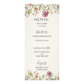 Menu Mariage fleur sauvage Meadow Ecru (Devant)