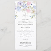 Menu Mariage Fleur sauvage rose et violet printanier (Devant)