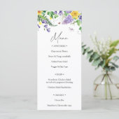 Menu Mariage Fleur sauvage rustique (Debout devant)