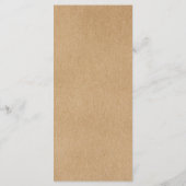 Menu Mariage Fleur sauvage Rustique Watercolor Mountain (Dos)