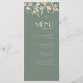 Menu Mariage fleur sauvage Sage Deco (Devant)