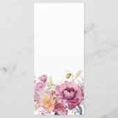 Menu Mariage Fleur sauvage violet (Dos)