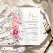 Menu Mariage Fleur sauvage violet