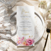 Menu Mariage Fleur sauvage violet
