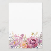 Menu Mariage Fleur sauvage violet (Dos)