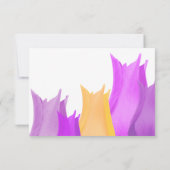 Menu Mariage Fleur Tulip Choix RSVP Purple (Dos)