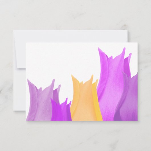 Menu Mariage Fleur Tulip Choix RSVP Purple (Dos)