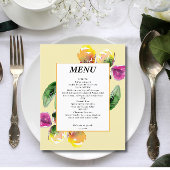 Menu Mariage fleuri Ressort Budget