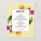 Menu Mariage fleuri Ressort Budget (Devant)
