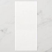 Menu Mariage fleurs aquarelle minimalistes blanches (Dos)