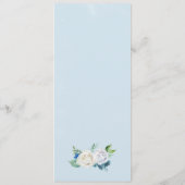 Menu Mariage Fleurs blanches classiques (Dos)