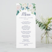 Menu Mariage Fleurs blanches classiques (Debout devant)