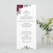 Menu Mariage Fleurs Bourgogne (Debout devant)