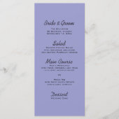 Menu Mariage Fleurs de colonne bleue (Devant)