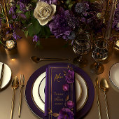 Menu Mariage Fleurs de Luxe Violettes Lumineuses