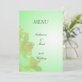 menu mariage, fleurs de tulipe jaune (Debout devant)