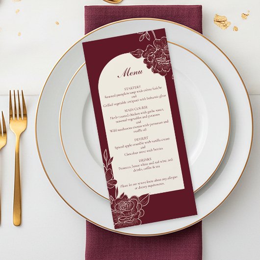 Menu Mariage Fleurs d'Ivoire à l'Arche de Bourgogne Pro