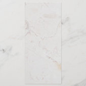 Menu Mariage Fleurs Géométriques Marbre Doré et Orchidé (Dos)