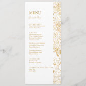 Menu Mariage Fleurs GILDED (Devant)
