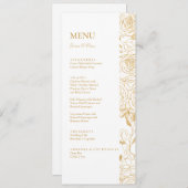 Menu Mariage Fleurs GILDED (Devant / Derrière)